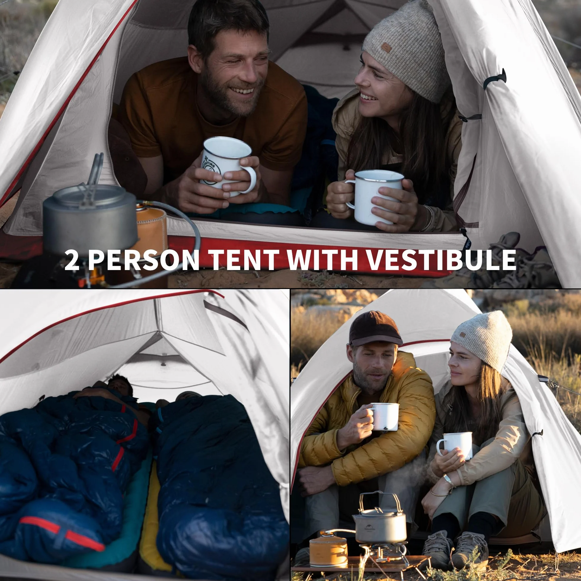 Naturehike Cloud-Up 2 Ultralight Tent Namiot z Plecakiem dla 2 Osób Piesze Wycieczki Kemping na świeżym Powietrzu