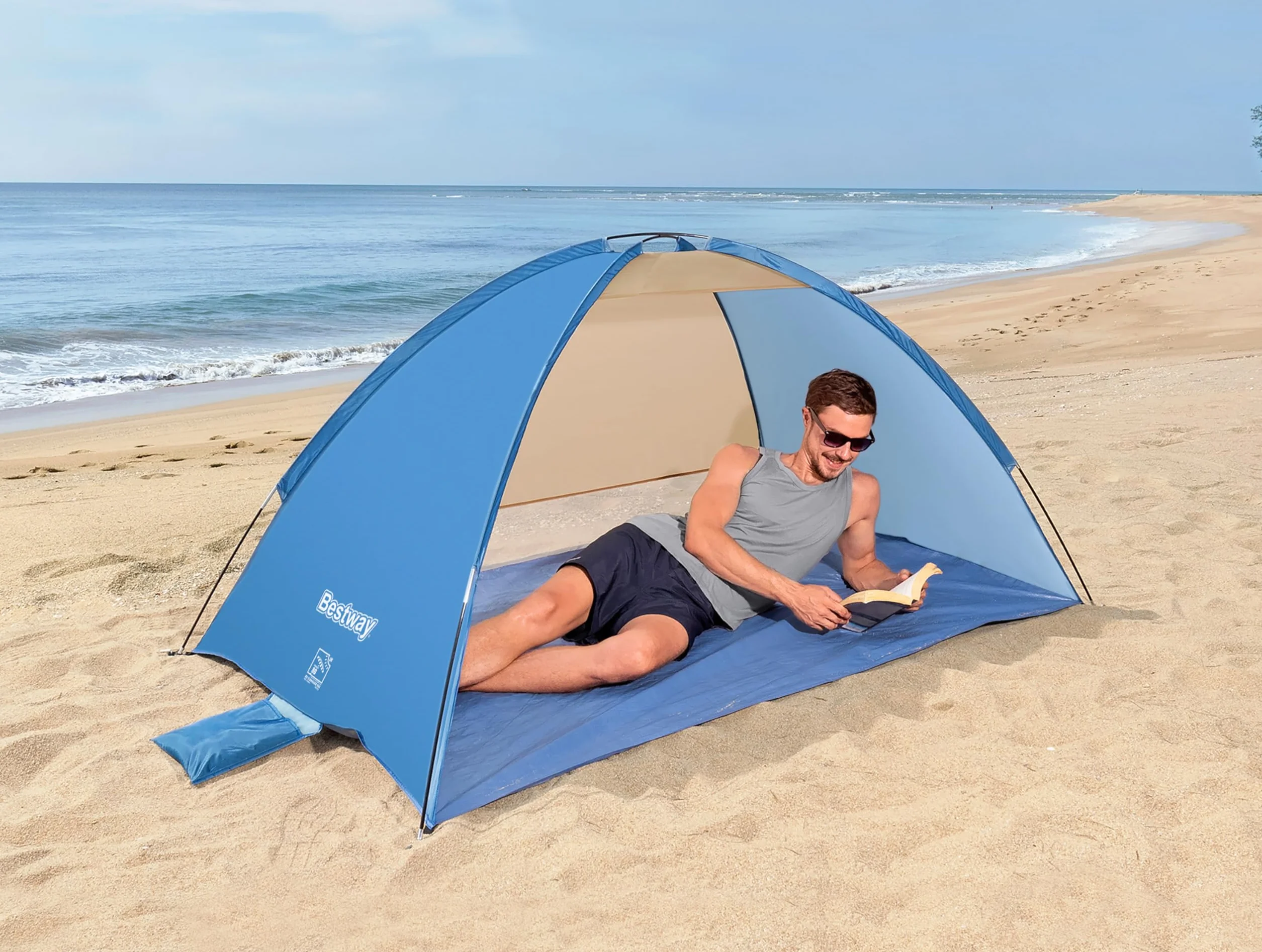 Namiot na plażę Bestway 200 x 120 x 95 cm Niebieski