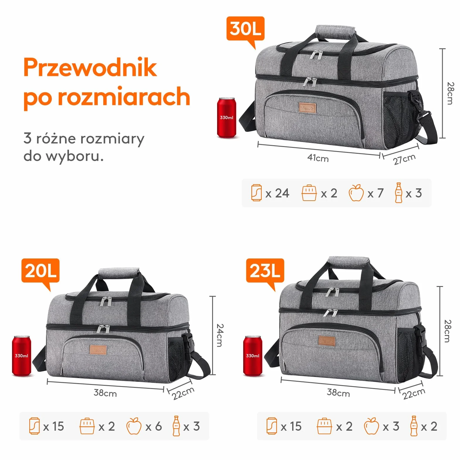 Lifewit izolowana torba na lodówkę