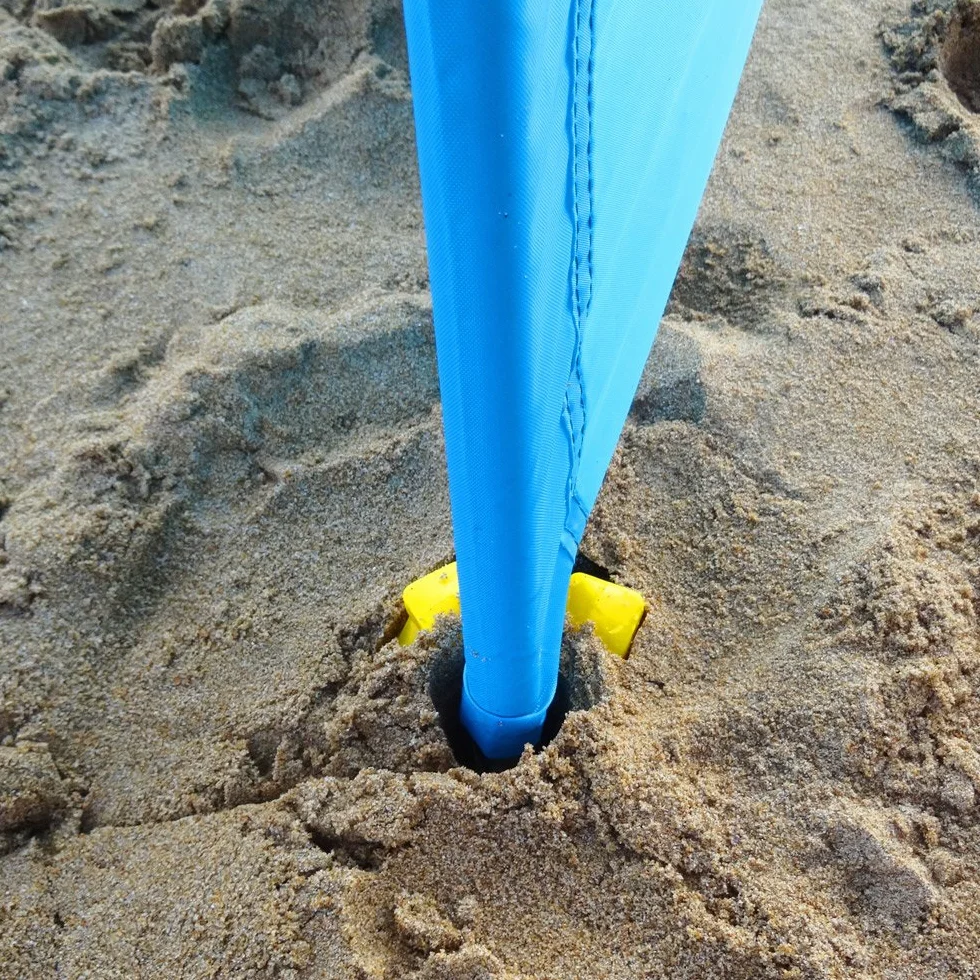 Outdoorer Szyba plażowa Aeolus II, 3 m x 1,3 m z piaskownicami, UV 60, lekka, mały rozmiar opakowania – idealna ochrona przed wzrokiem/wiatrem na plażę i do ogrodu