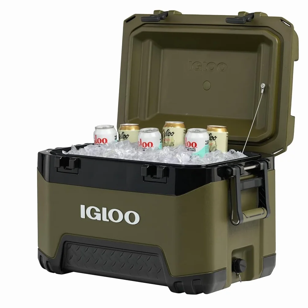 IGLOO BMX 52 Lodówka 49L – wyjątkowo wytrzymała lodówka outdoor z wzmocnioną izolacją, idealna na camping, ryby, pracę, festiwale i outdoor – długo utrzymuje chłód napojów i żywności