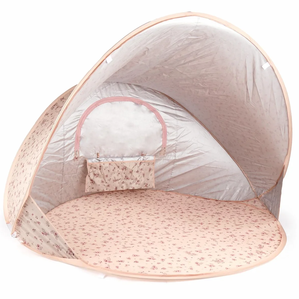 Bieco Ella namiot plażowy typu pop-up Dreamy Flowers | ochrona przed promieniowaniem UV 40+ | namiot plażowy pop-up dla niemowląt i dzieci, akcesoria do plaży, ochrona przed słońcem, namiot na plaży