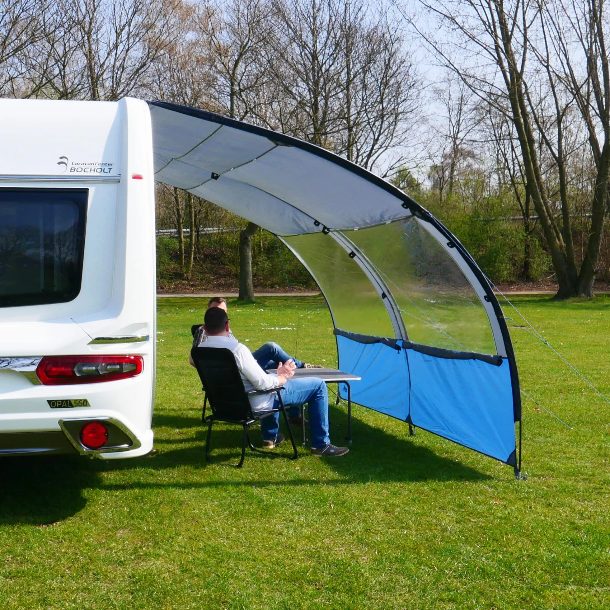 your GEAR Riviera – zadaszenie do przyczep kempingowych i kamperów w 4 rozmiarach, 2,5 m, 3 m, szerokość 3,5 m i głębokość 260 cm, dach przeciwsłoneczny z ochroną UV 50+, panoramiczne okna, słup wody