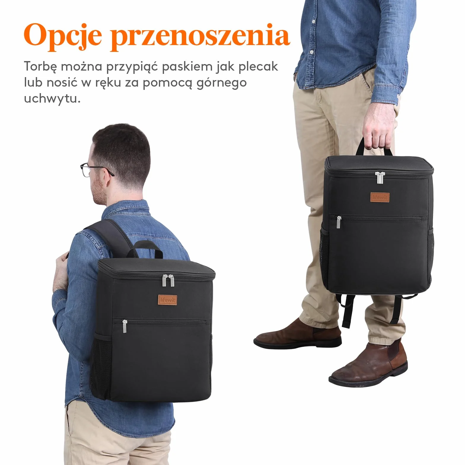 Lifewit Torba Termiczna Plecak, Duża Plecak Chłodzący dla Dorosłych, Torba Piknikowa Izolowana, Cooler Bag Wodoodporna Przenośna na Piknik, Plażę, Camping, Podróż
