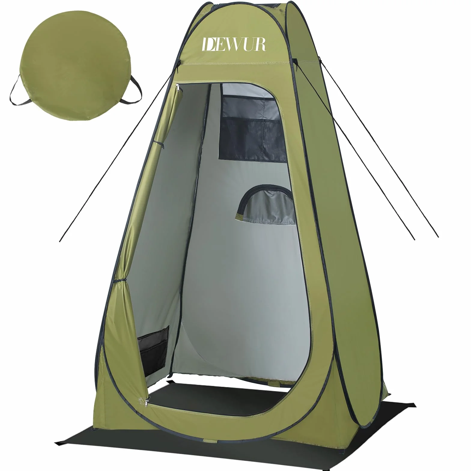 Dewur Namiot kąpielowy Kemping z ochroną UV 50+, namiot z wyskakującym prysznicem, garderoba, prywatność, namiot kąpielowy, garderoba, mobilny namiot na zewnątrz