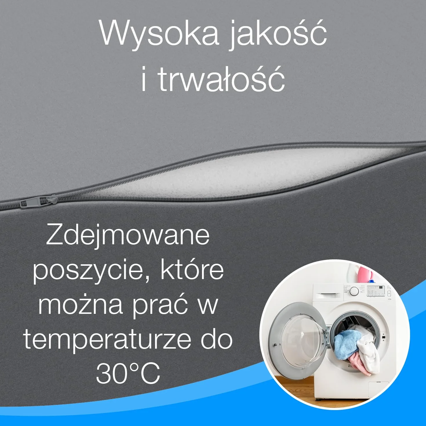 ELONEO Materac Składany - 3-Częściowy Materac Turystyczny dla Osoby Dorosłej, Pianka o Grubości 15 cm, Nadaje Się do Prania, Jednoosobowy (Szary, 90 x 200 x 15 cm)