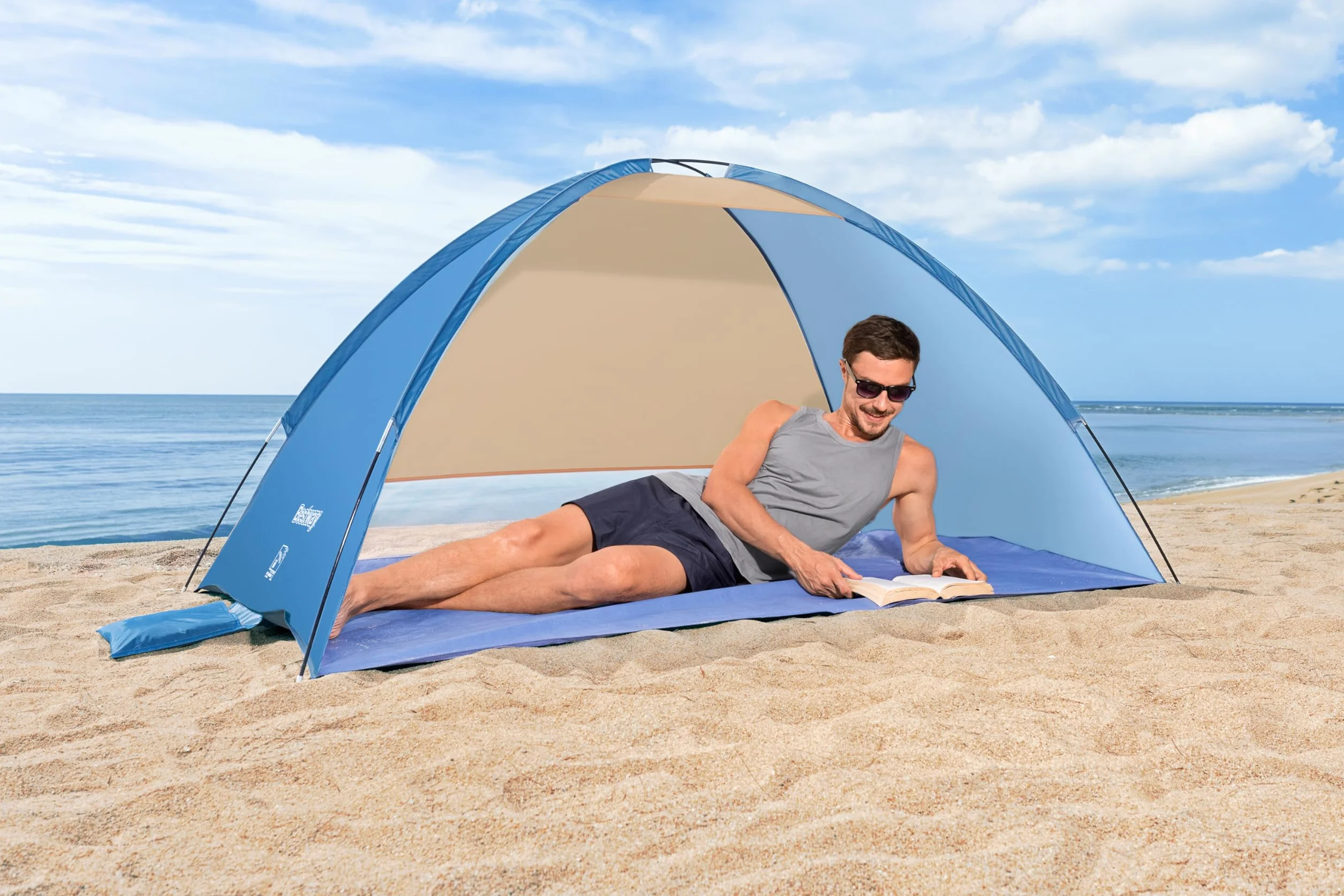 Namiot na plażę Bestway 200 x 120 x 95 cm Niebieski