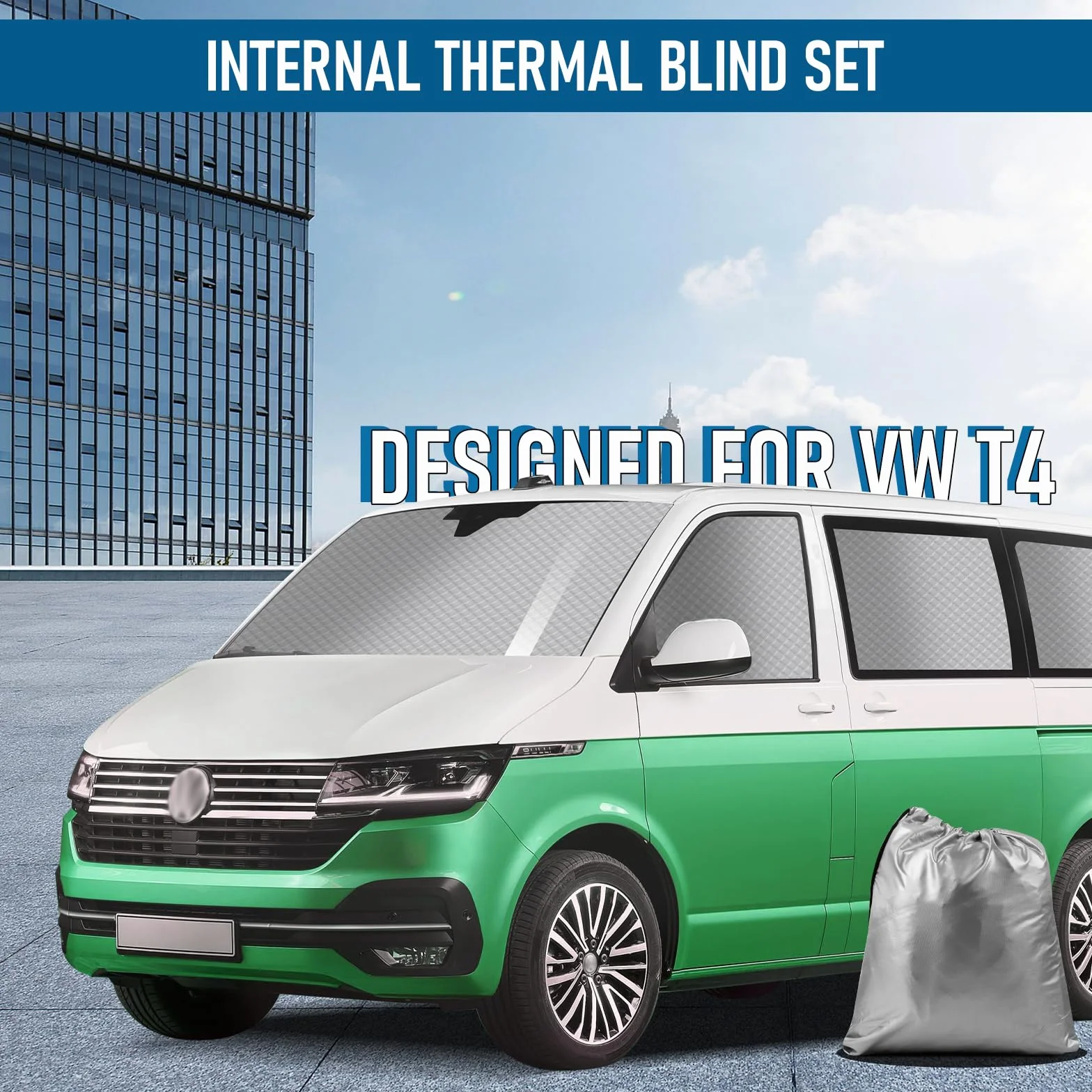 8 Szt. Mat Termicznych Do Kabiny Kierowcy LWB VW T4, Luksusowa Wewnętrzna Osłona Przeciwsłoneczna, Zestaw Do Zaciemnienia, Ochrona Przed Słońcem i Wiatrem