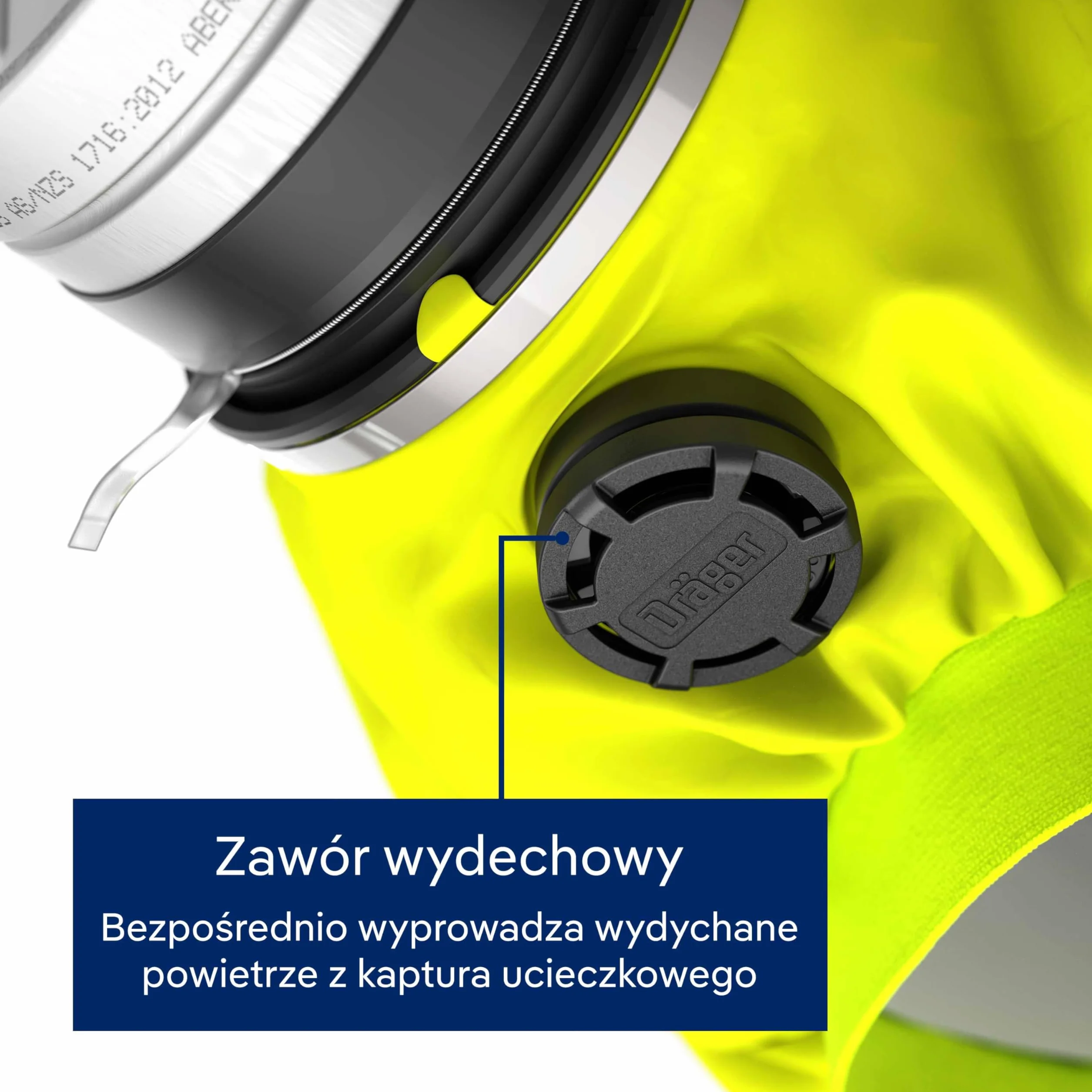 Dräger PARAT 7530 kombinowany okap przeciwpożarowy i przemysłowy | skuteczna osłona ratunkowa z filtrem kombi ABEK CO P3 | Hard Case