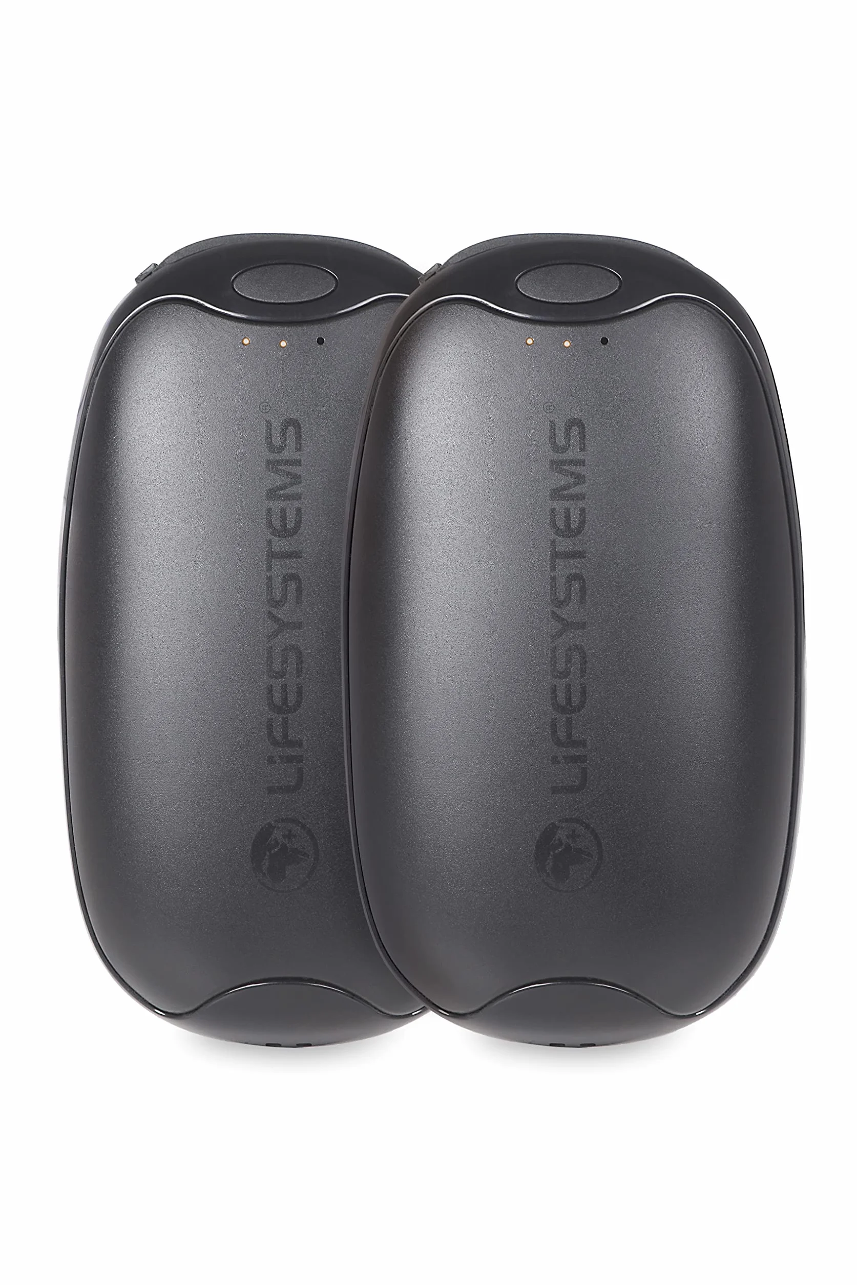 Lifesystems Dwupak dwupakowy ogrzewacz do rąk z funkcją Power Bank, USB i USB C, 2 x 5000 mAh, 3 ustawienia ogrzewania, ciepło do 9 godzin