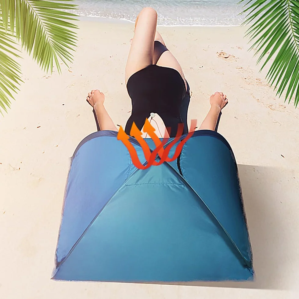 Mini namiot plażowy, rozkładany, ochrona przed słońcem, przenośny zagłówek na twarz