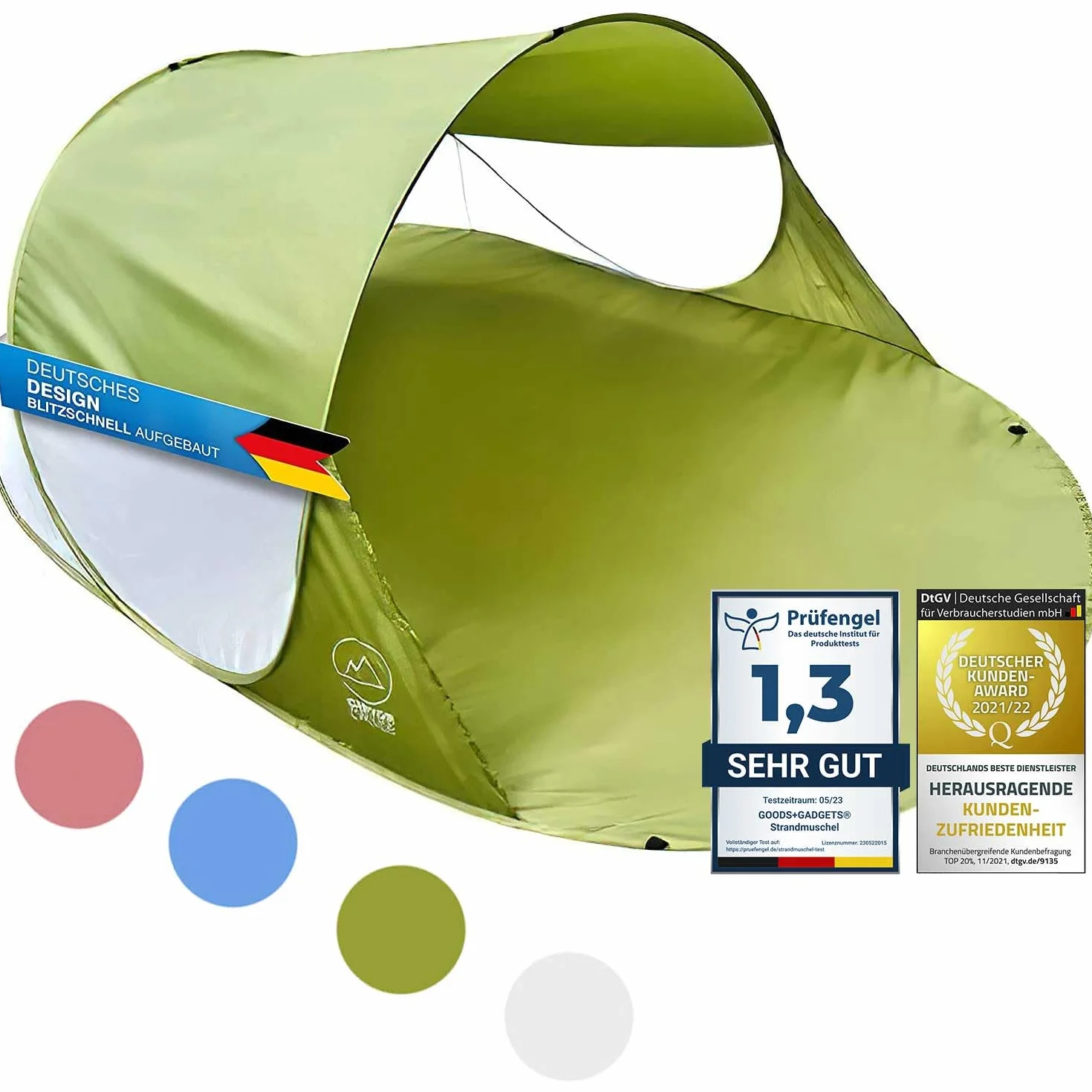 CANYON CRUISE Beach Shell Namiot plażowy Pop Up Osłona przeciwwiatrowa Namiot do rzucania na plażę Błyskawiczna markiza samonastawna Namiot na zewnątrz automatyczny namiot z ochroną przeciwsłoneczną UV