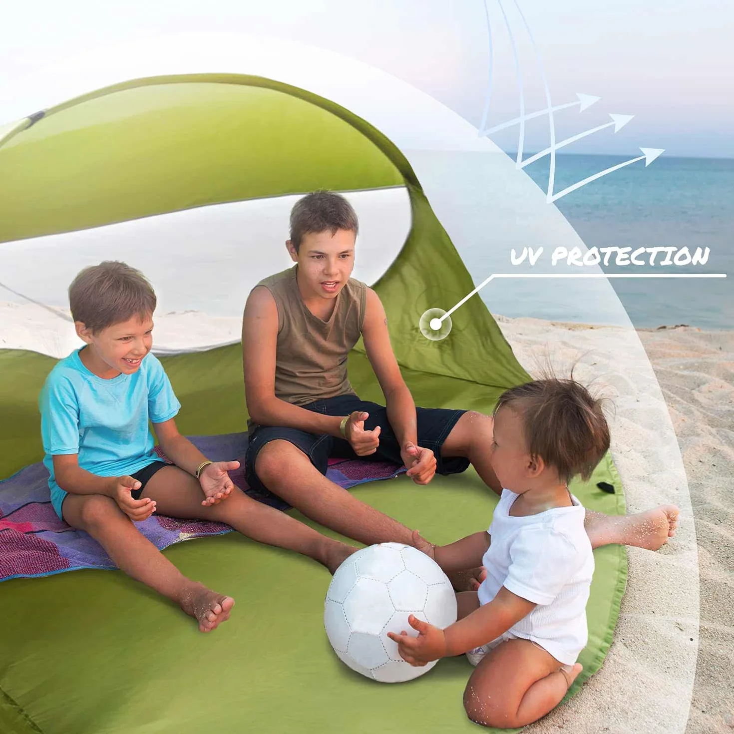 CANYON CRUISE Beach Shell Namiot plażowy Pop Up Osłona przeciwwiatrowa Namiot do rzucania na plażę Błyskawiczna markiza samonastawna Namiot na zewnątrz automatyczny namiot z ochroną przeciwsłoneczną UV