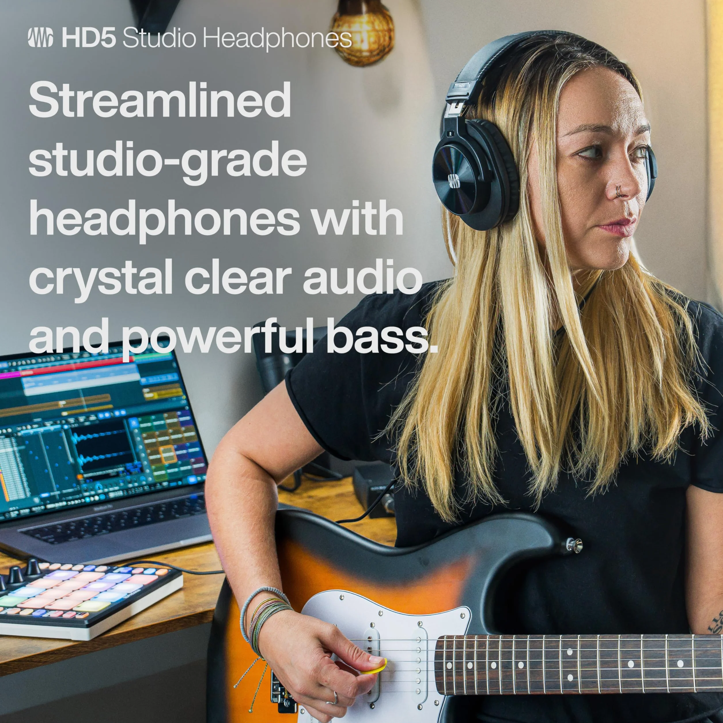 PreSonus Profesjonalne słuchawki monitorujące HD5, czarne